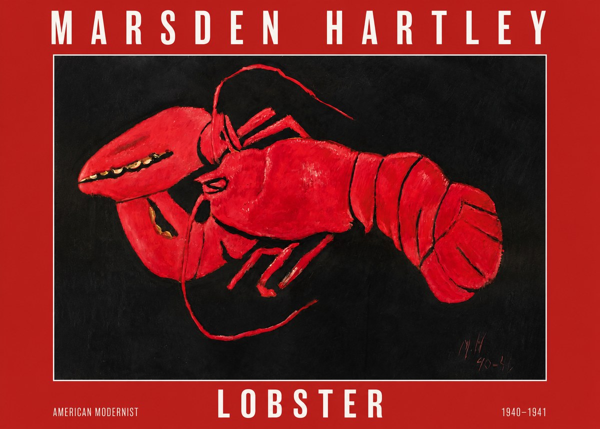 Marsden Hartley Lobster No2 - Affiche
