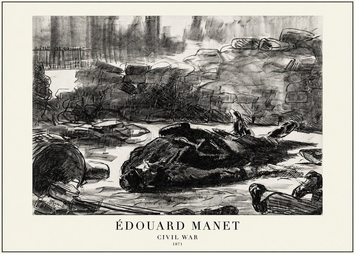 Édouard Manet Civil War No1 - Affiche