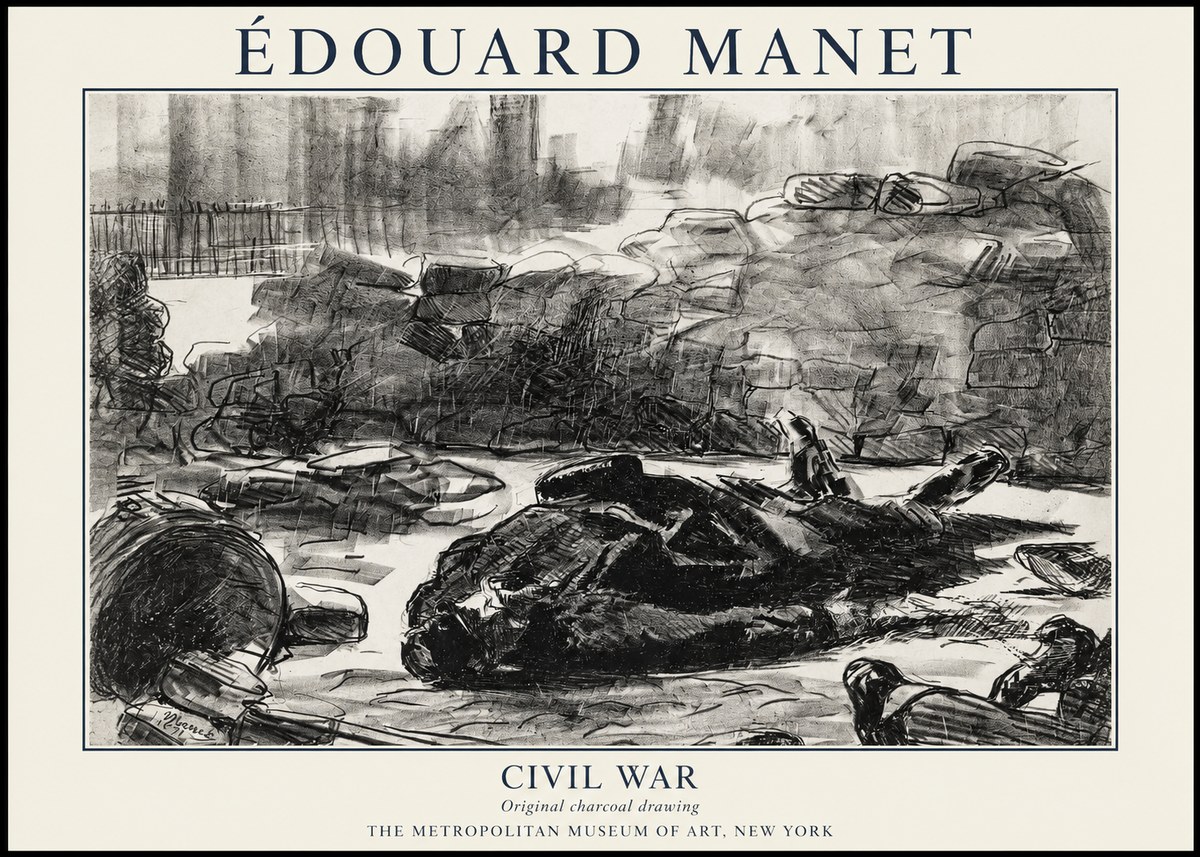 Édouard Manet Civil War No6 - Affiche