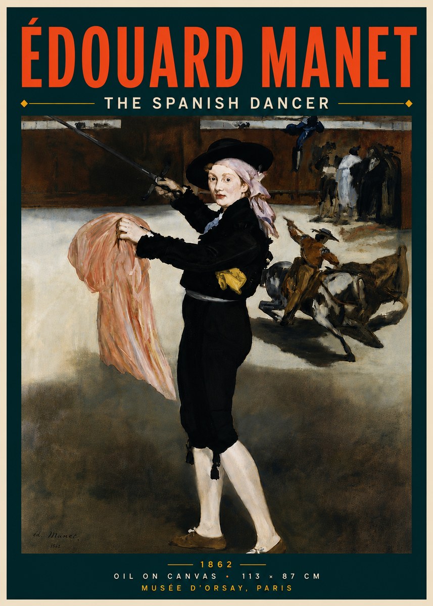 Édouard Manet The Little Bullfighter No6 - Affiche