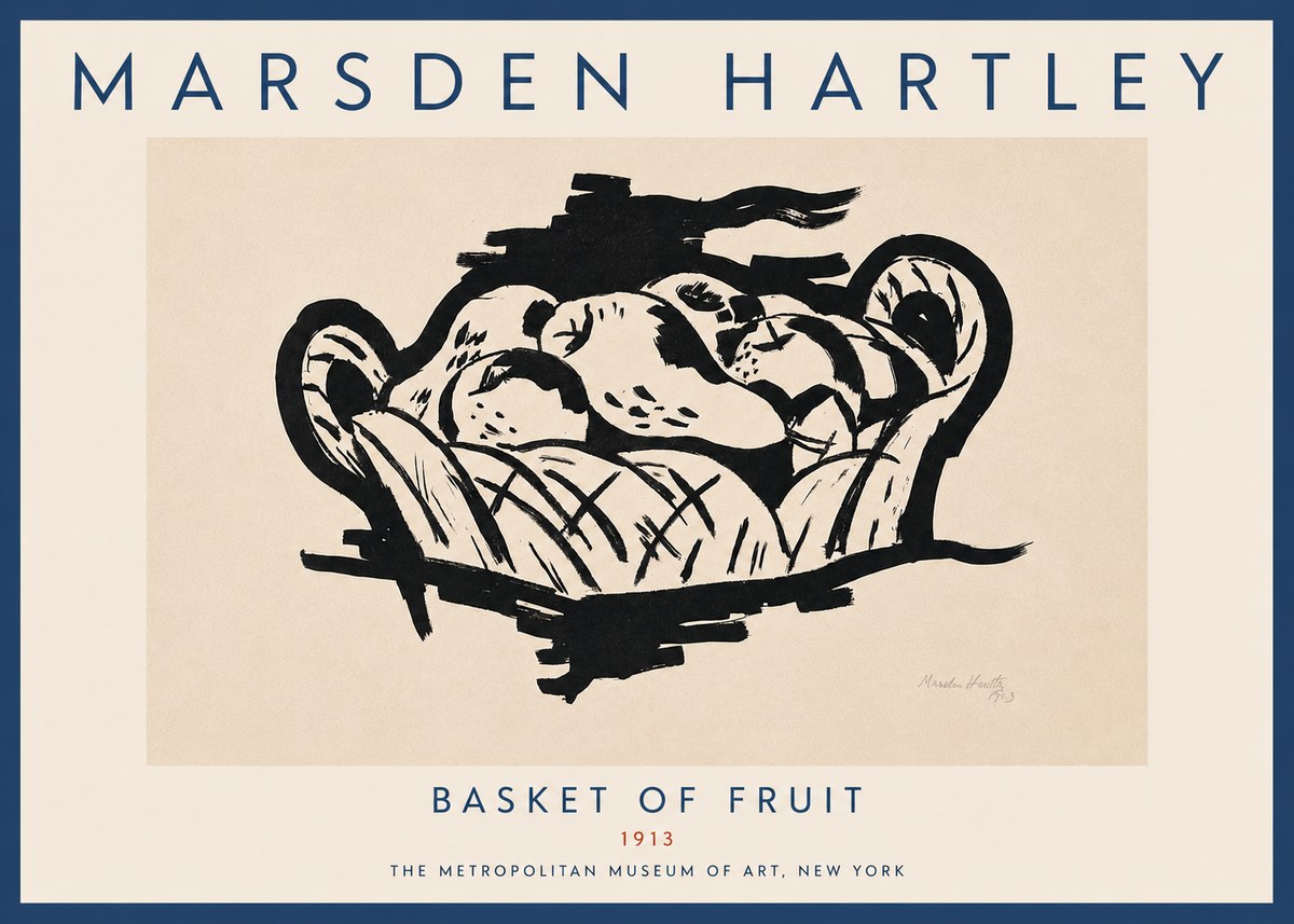Marsden Hartley Basket of Fruit No5 - Affiche