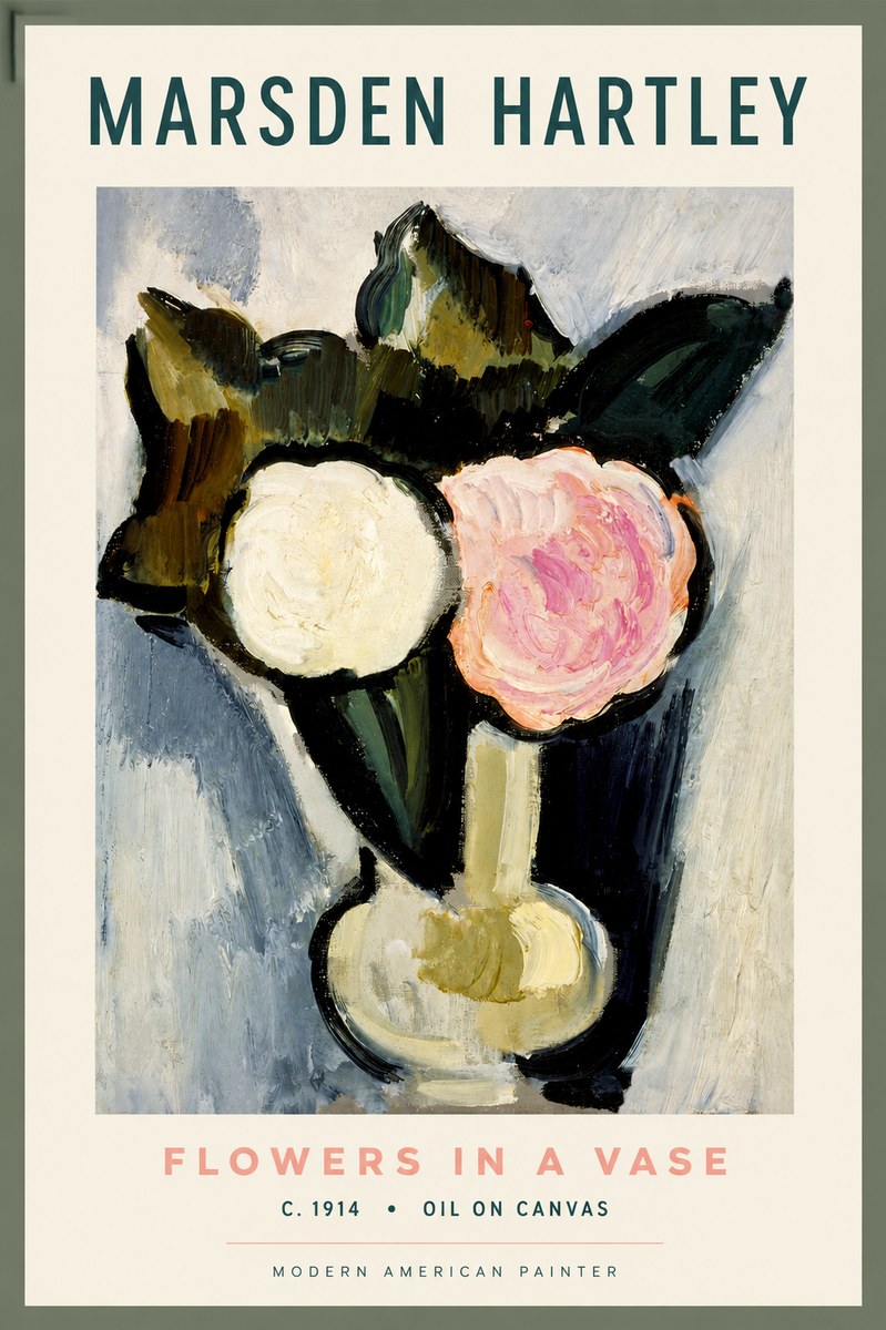 Marsden Hartley Flowers in a Vase No2 - Affiche