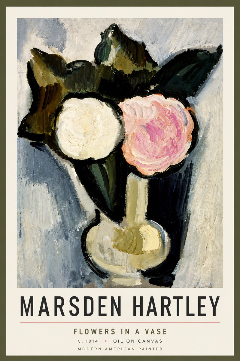 Marsden Hartley Flowers in a Vase No5 - Affiche