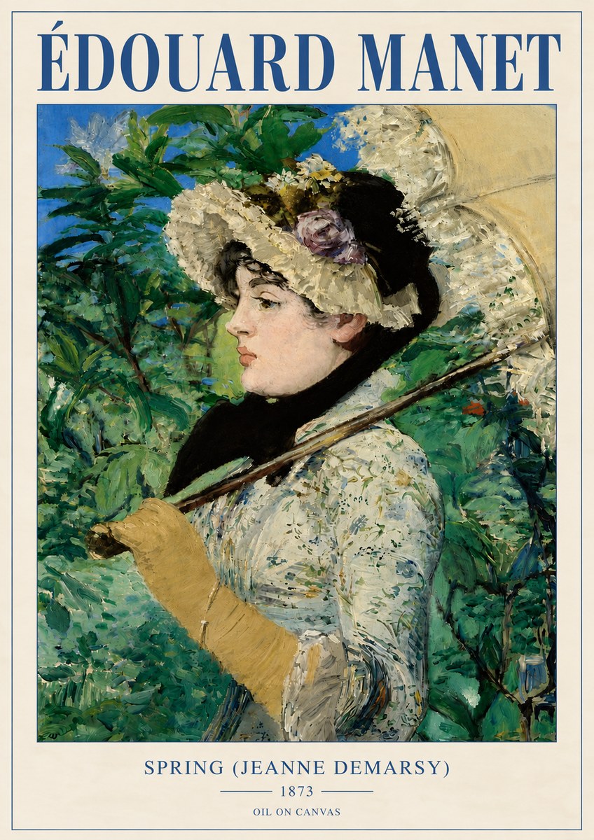 Édouard Manet Spring (Jeanne Demarsy) No4 - Affiche