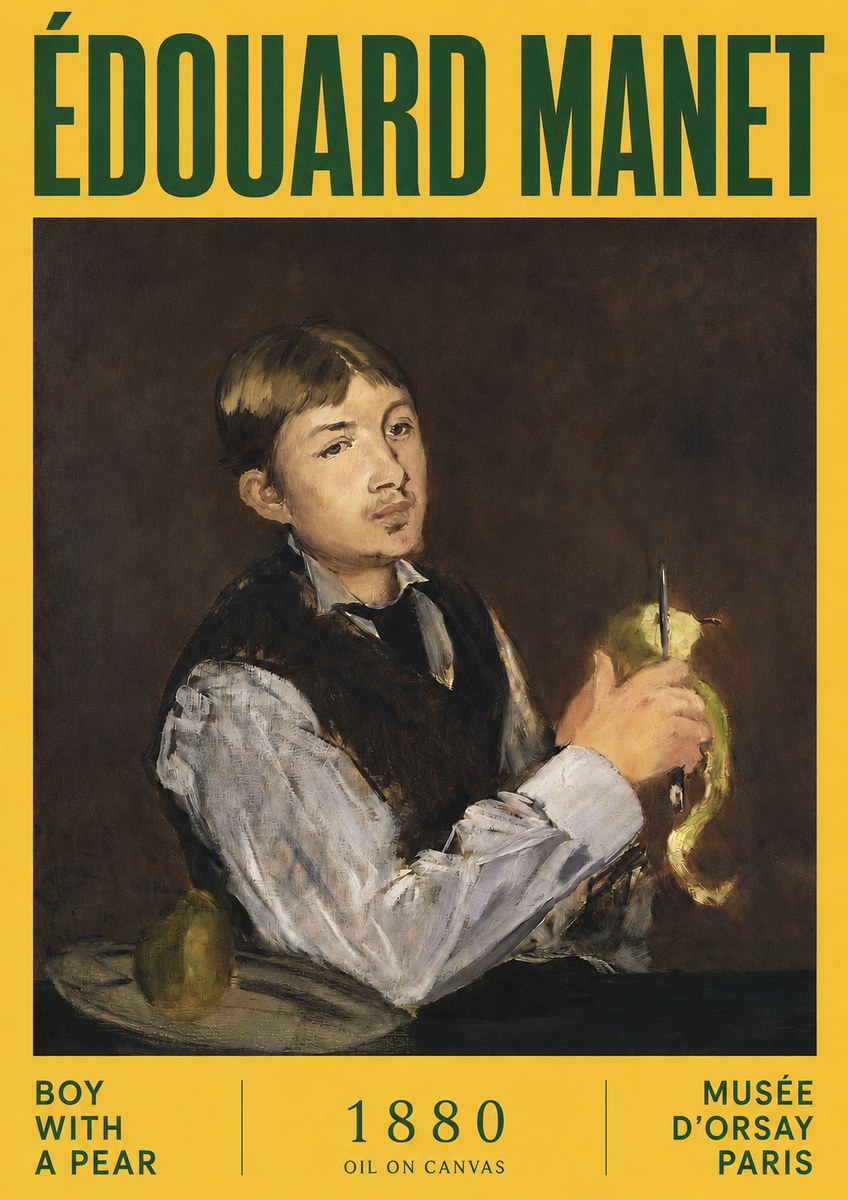 Édouard Manet Boy with a Pear No2 - Affiche
