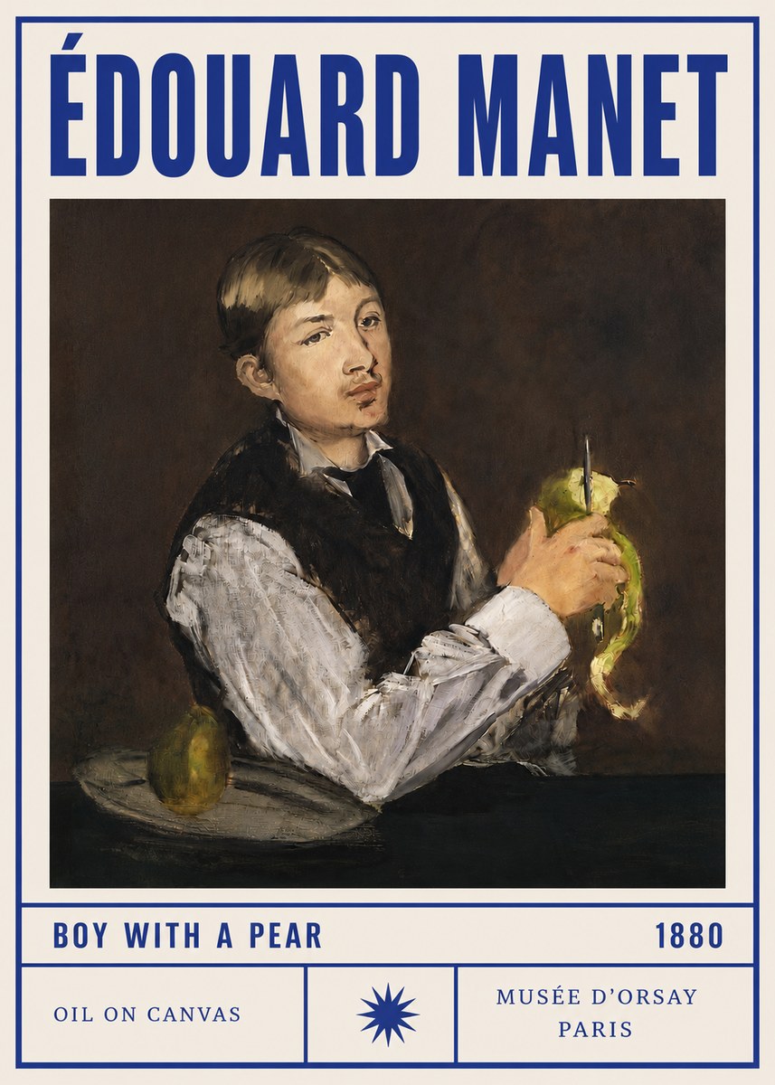 Édouard Manet Boy with a Pear No3 - Affiche