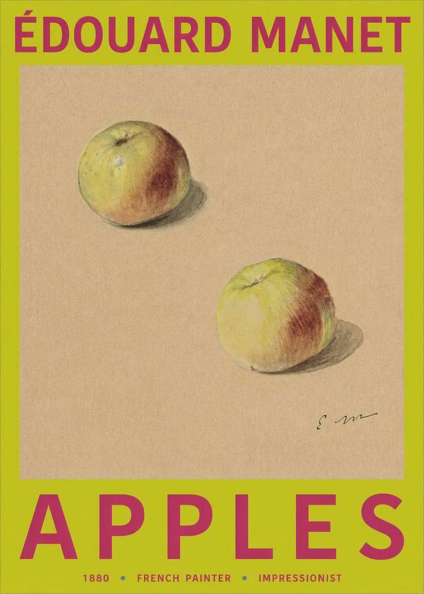 Édouard Manet Apples No2 - Affiche