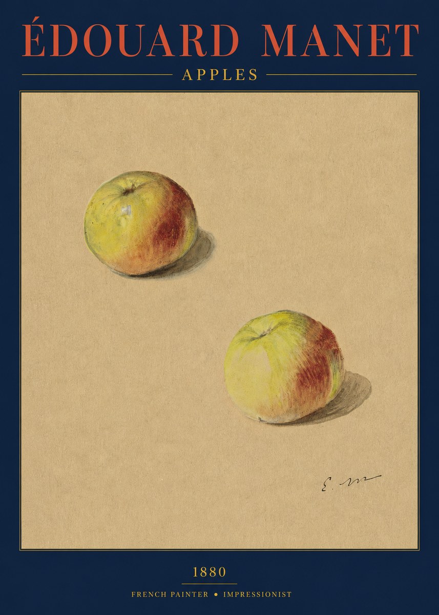 Édouard Manet Apples No3 - Affiche