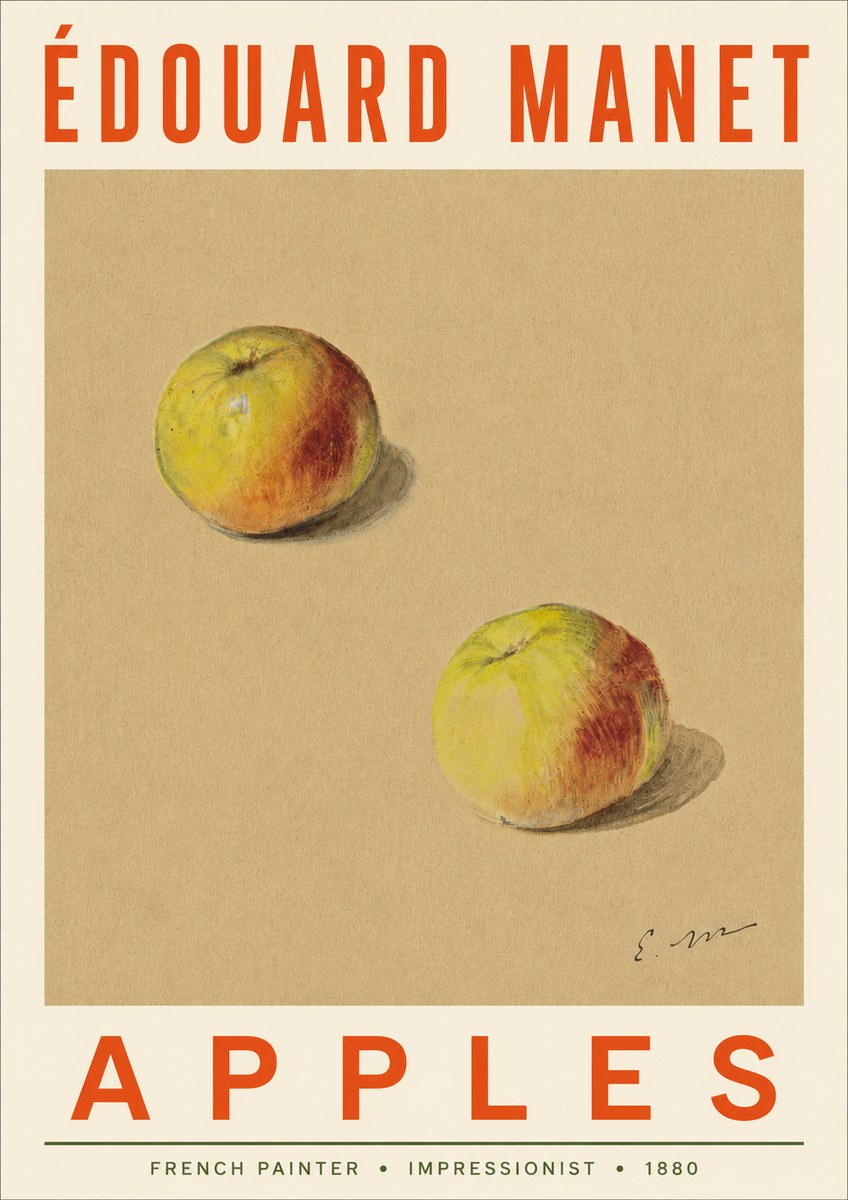 Édouard Manet Apples No4 - Affiche