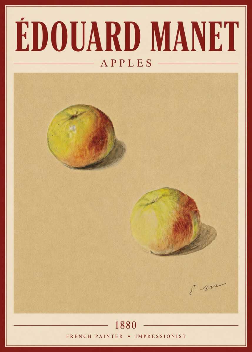 Édouard Manet Apples No6 - Affiche