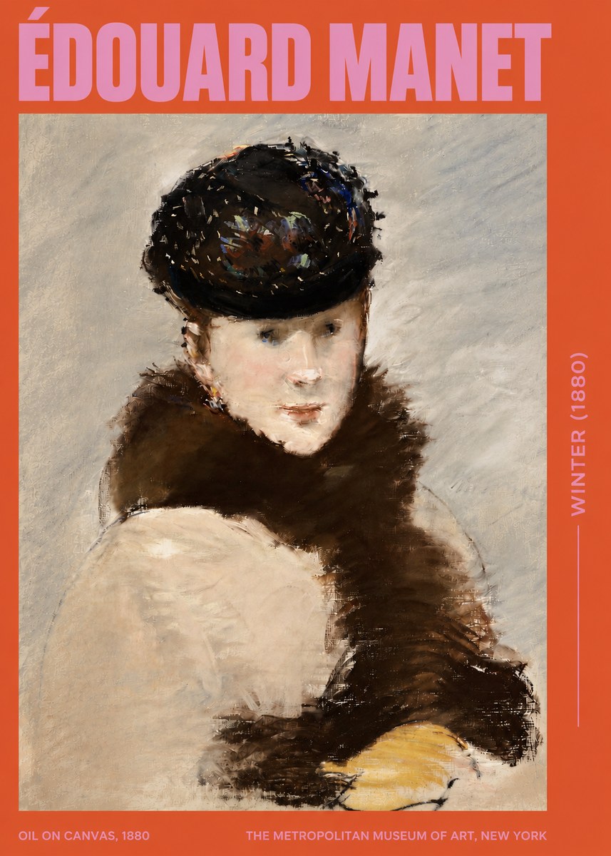 Édouard Manet Winter No3 - Affiche