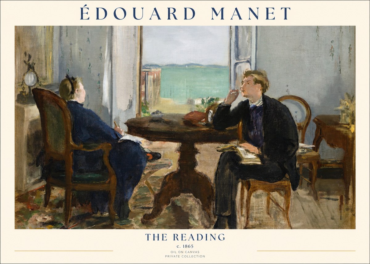 Édouard Manet The Reading No1 - Affiche