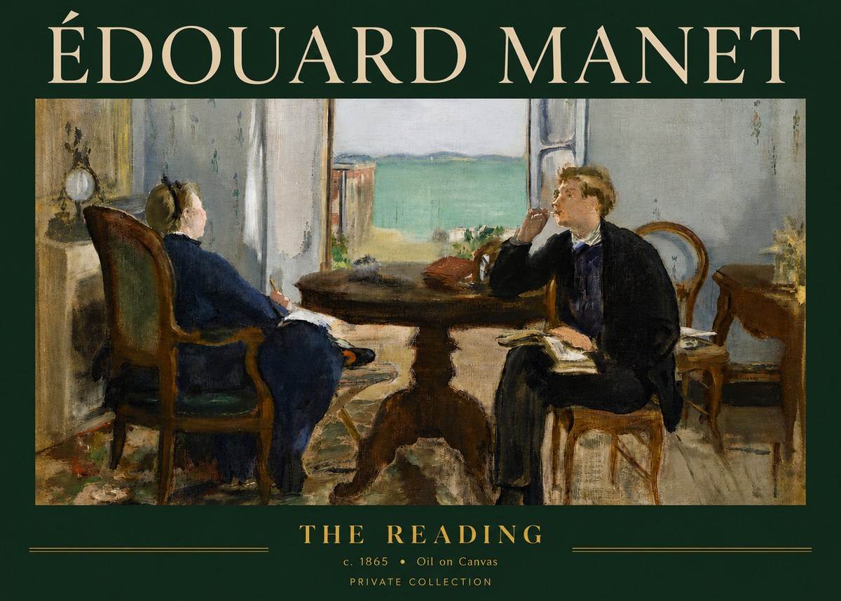 Édouard Manet The Reading No4 - Affiche