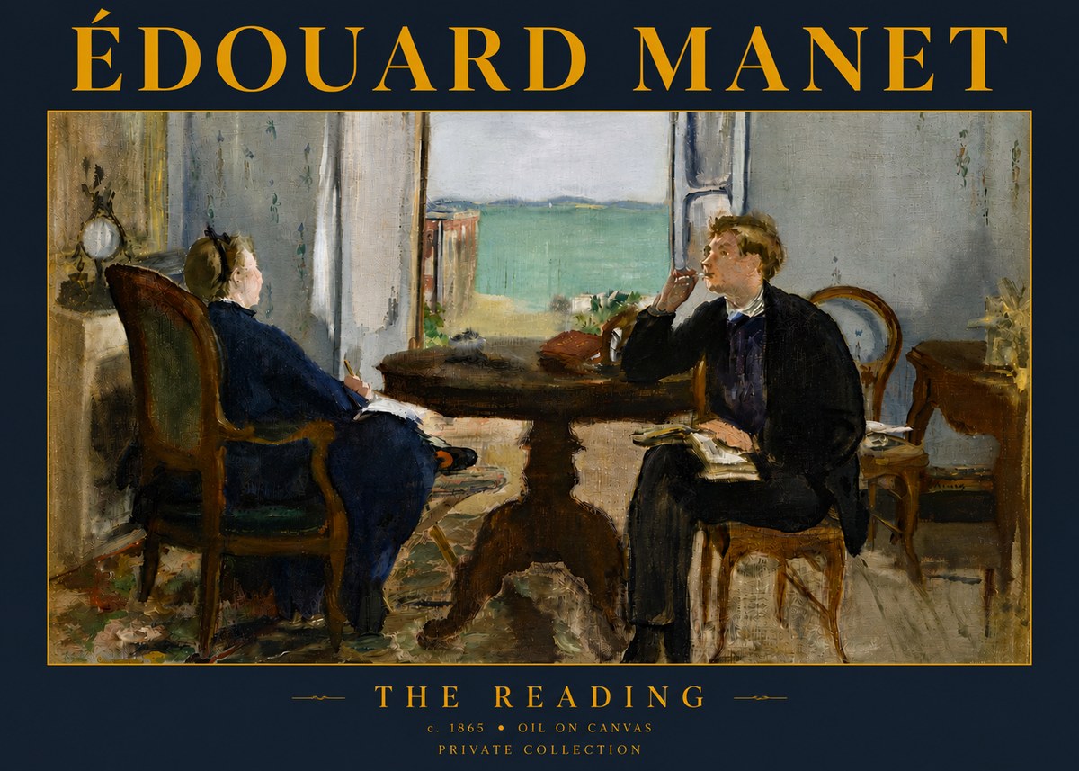 Édouard Manet The Reading No5 - Affiche