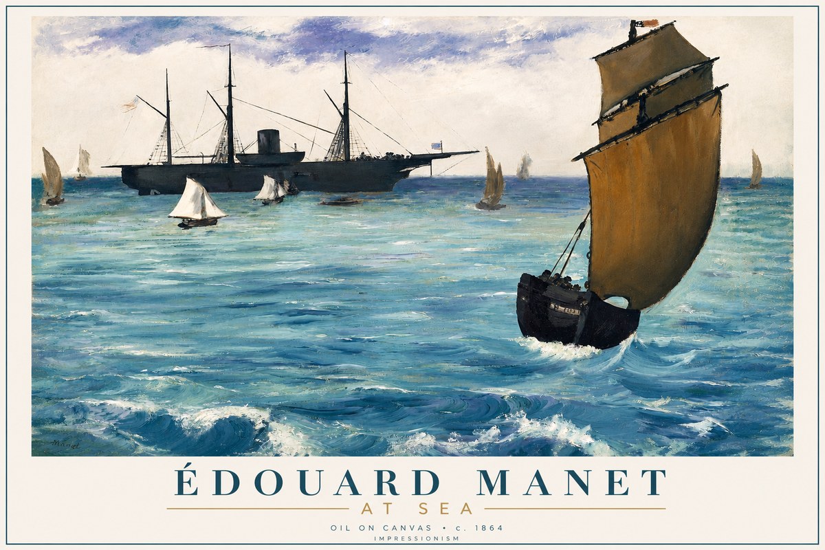 Édouard Manet At Sea No3 - Affiche