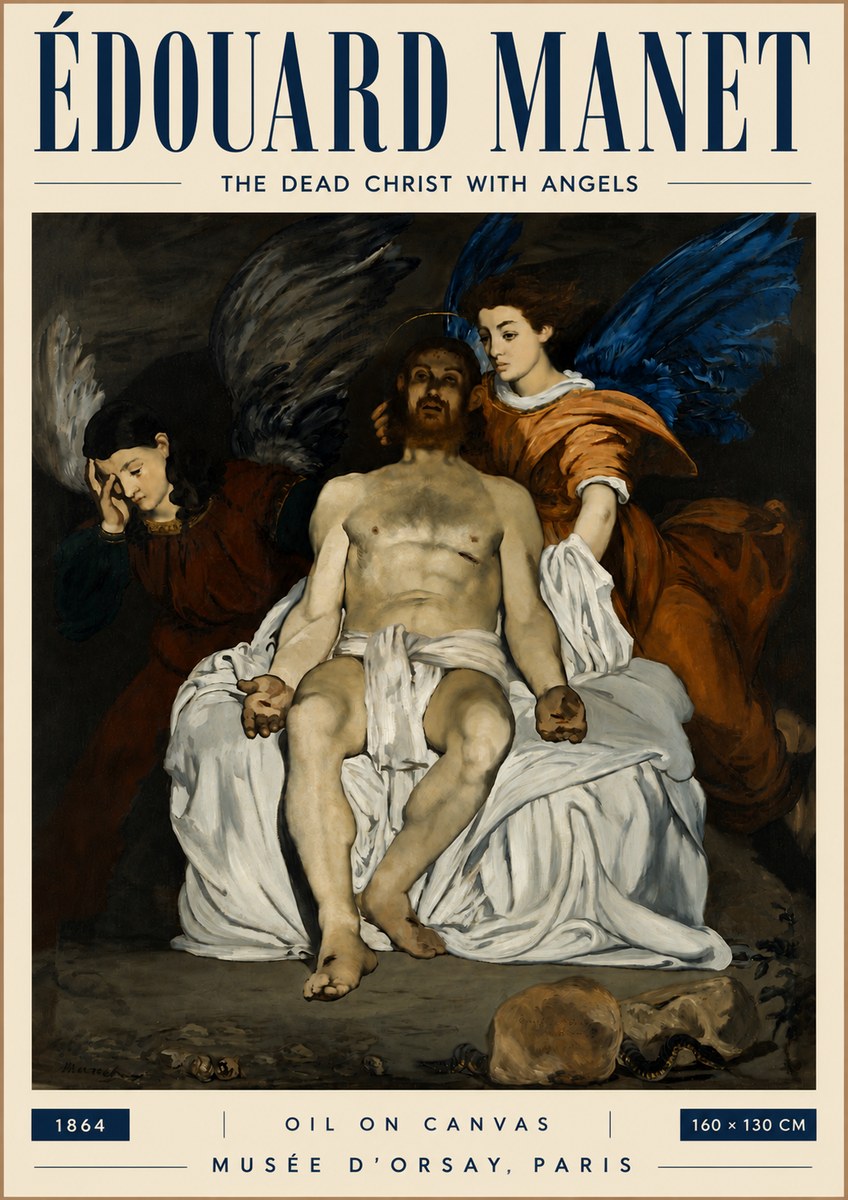 Édouard Manet The Dead Christ with Angels No6 - Affiche
