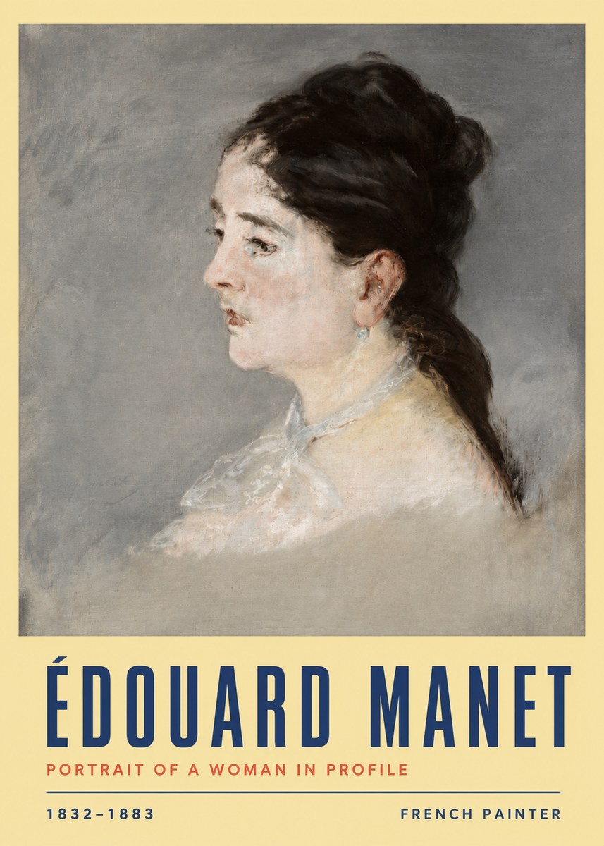 Édouard Manet Portrait of a Woman in Profile No3 - Affiche