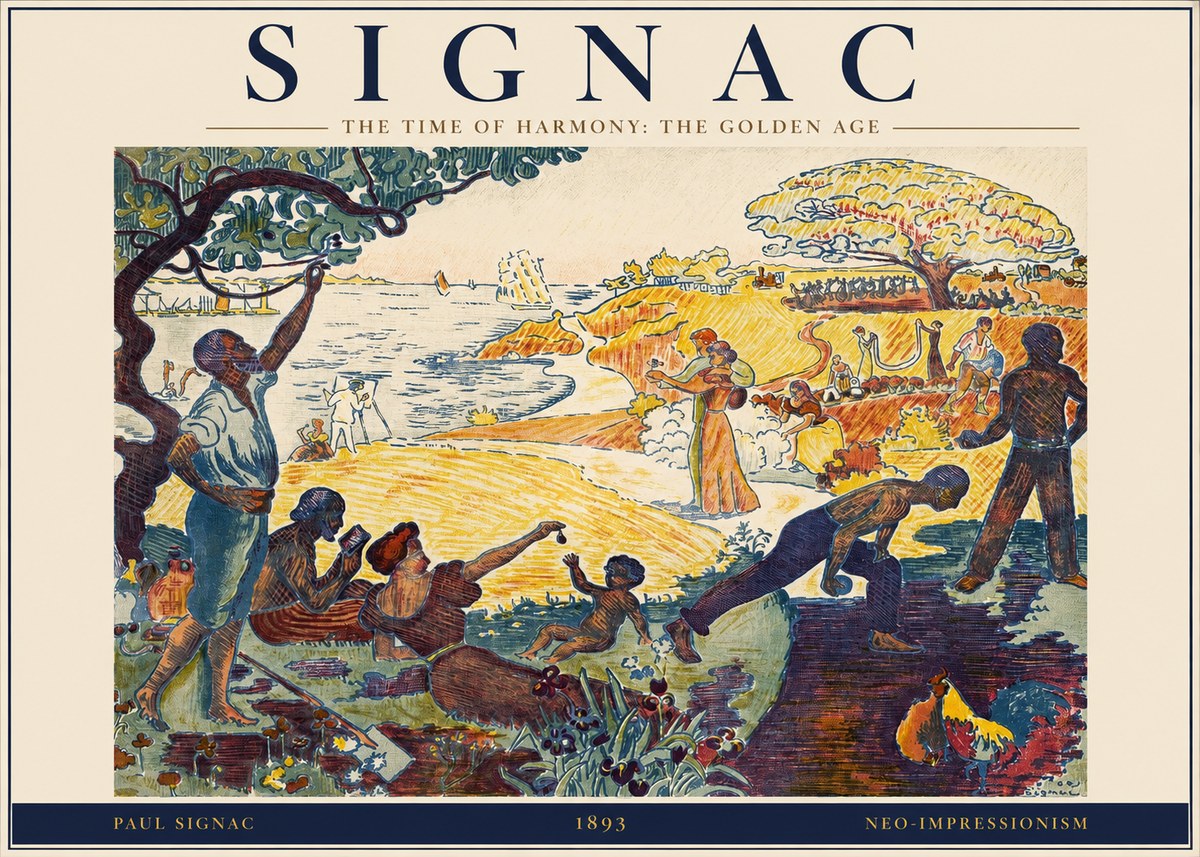 Signac The Time of Harmony: the Golden Age No2 - Affiche