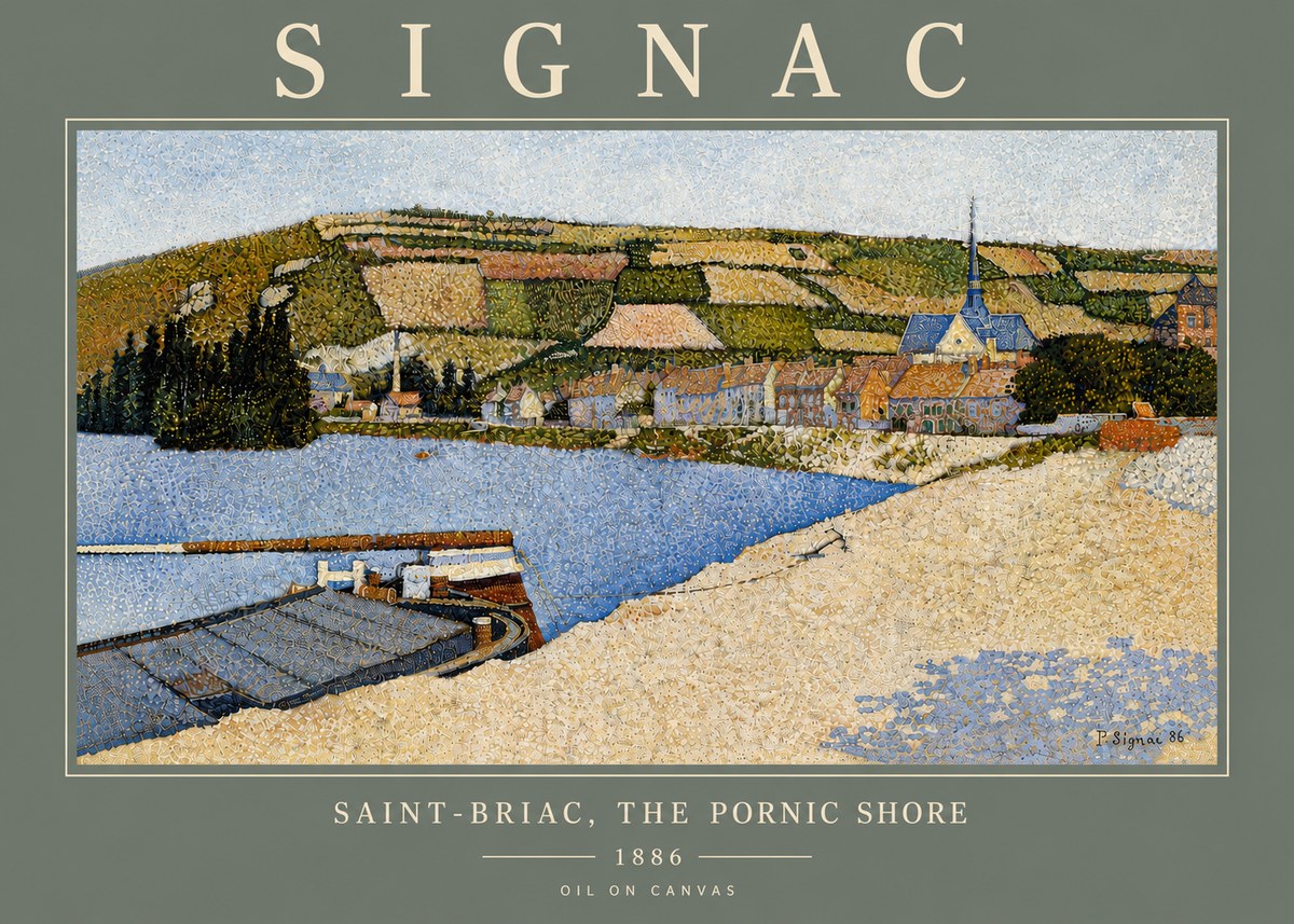 Signac Saint-briac, the Pornic Shore No6 - Affiche