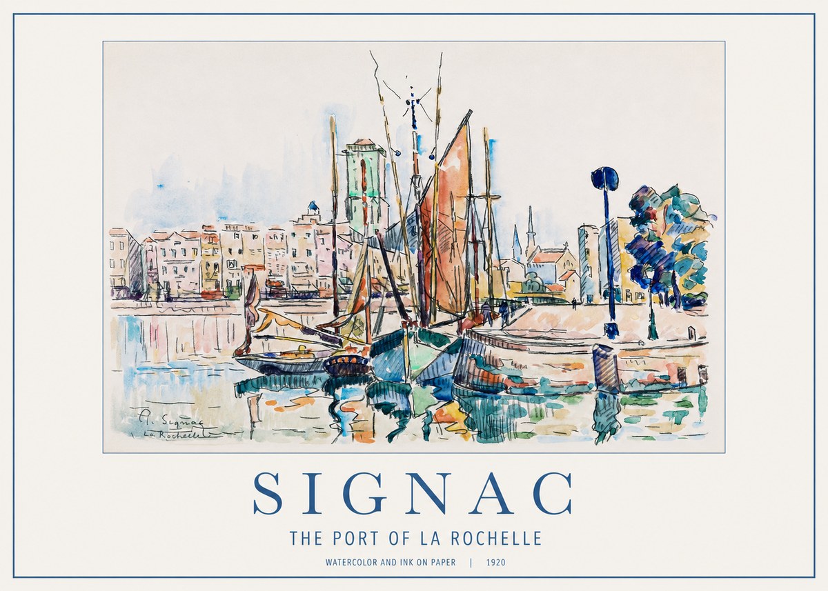 Signac The Port of La Rochelle No1 - Affiche