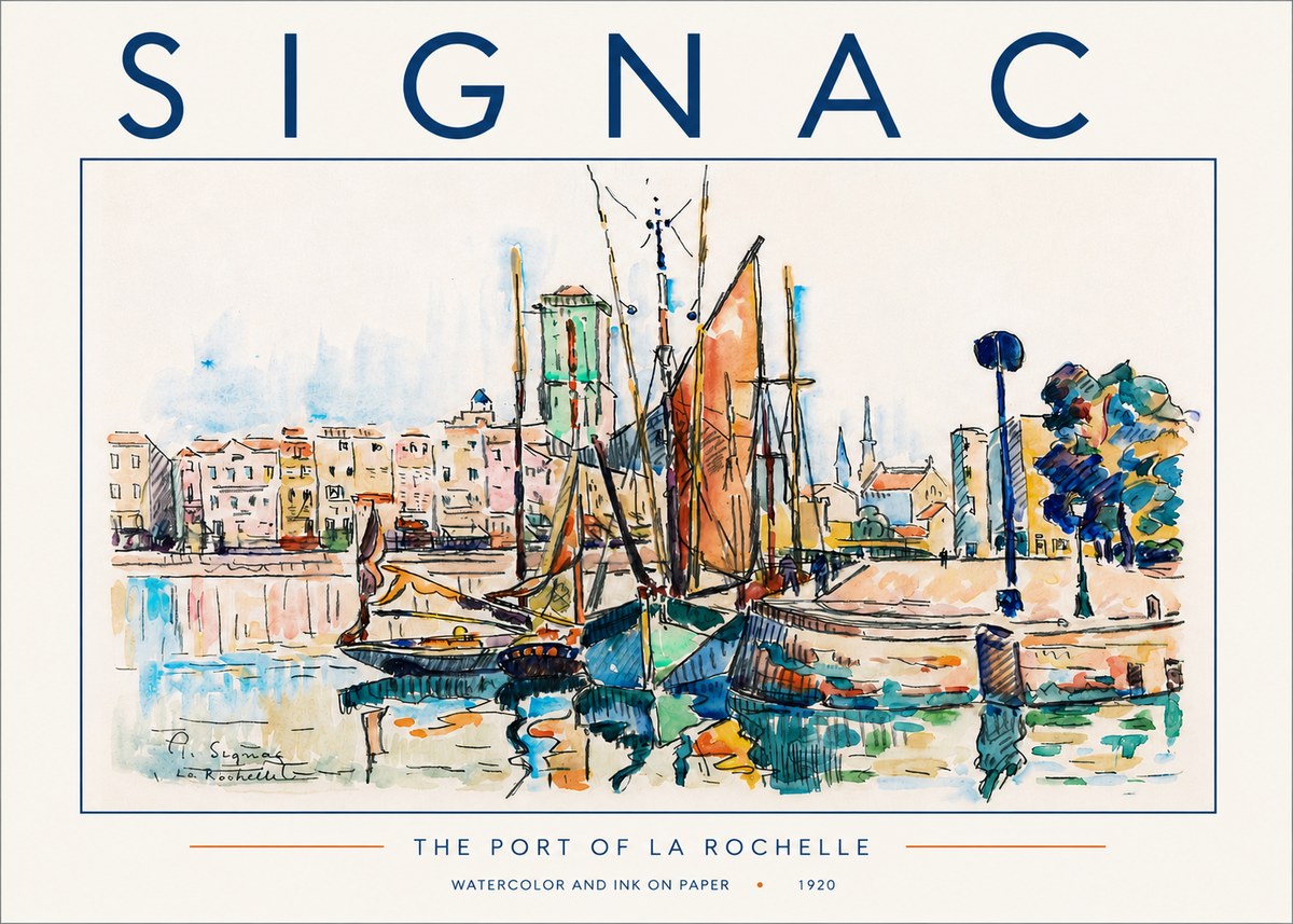Signac The Port of La Rochelle No5 - Affiche