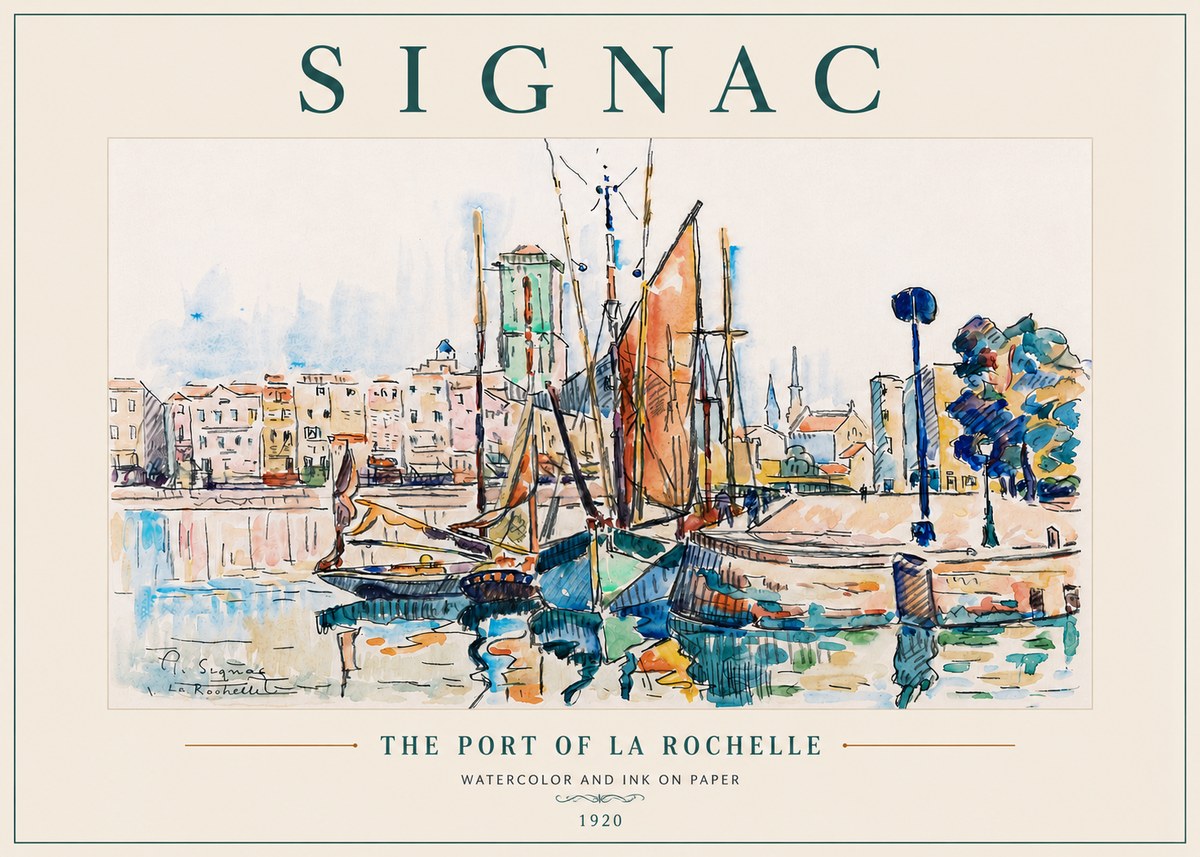 Signac The Port of La Rochelle No6 - Affiche