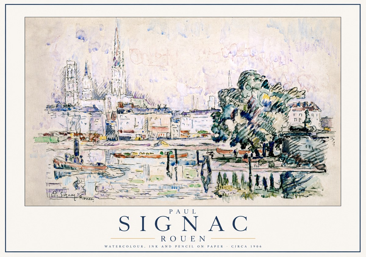 Signac Rouen No3 - Affiche
