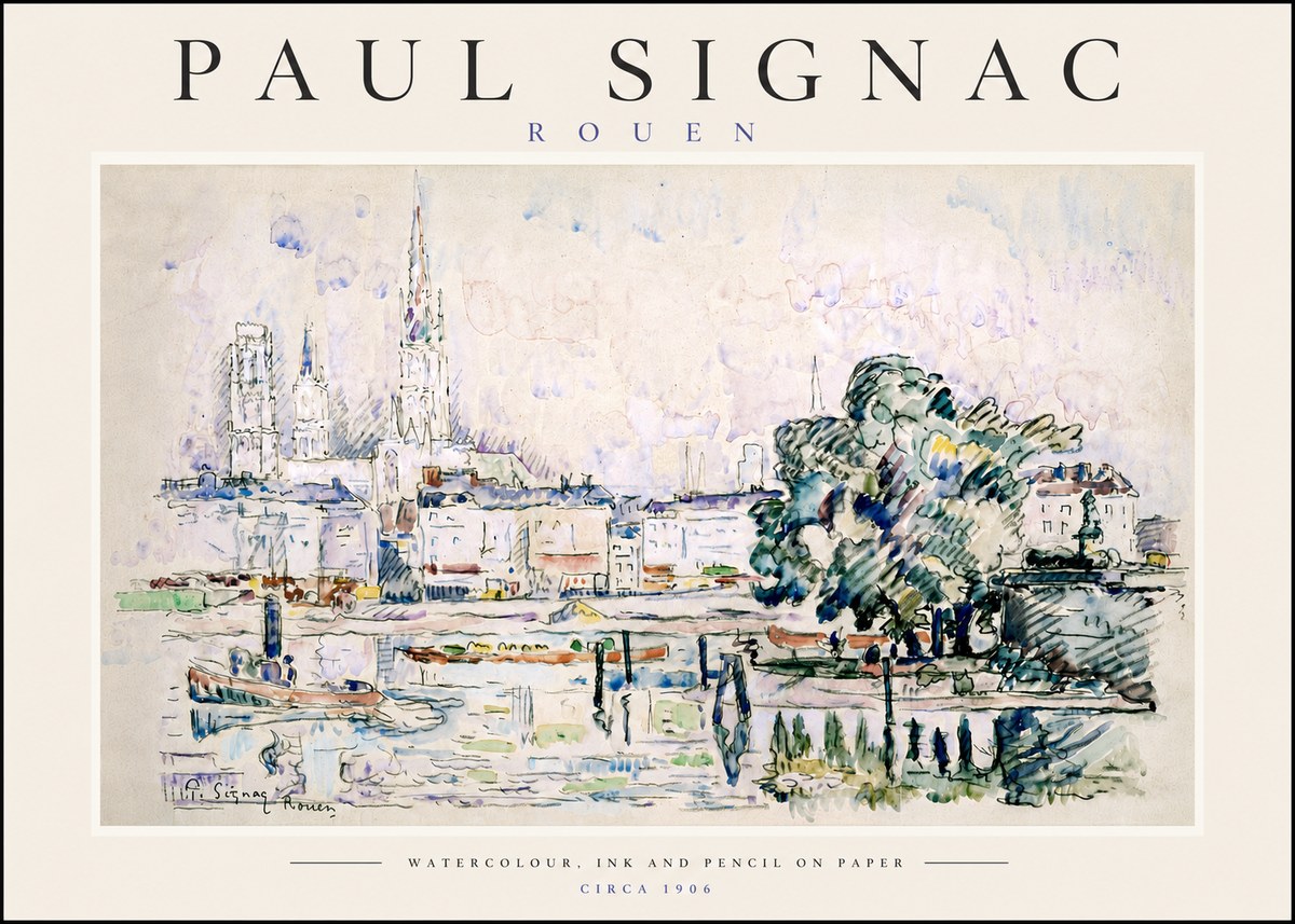 Signac Rouen No6 - Affiche