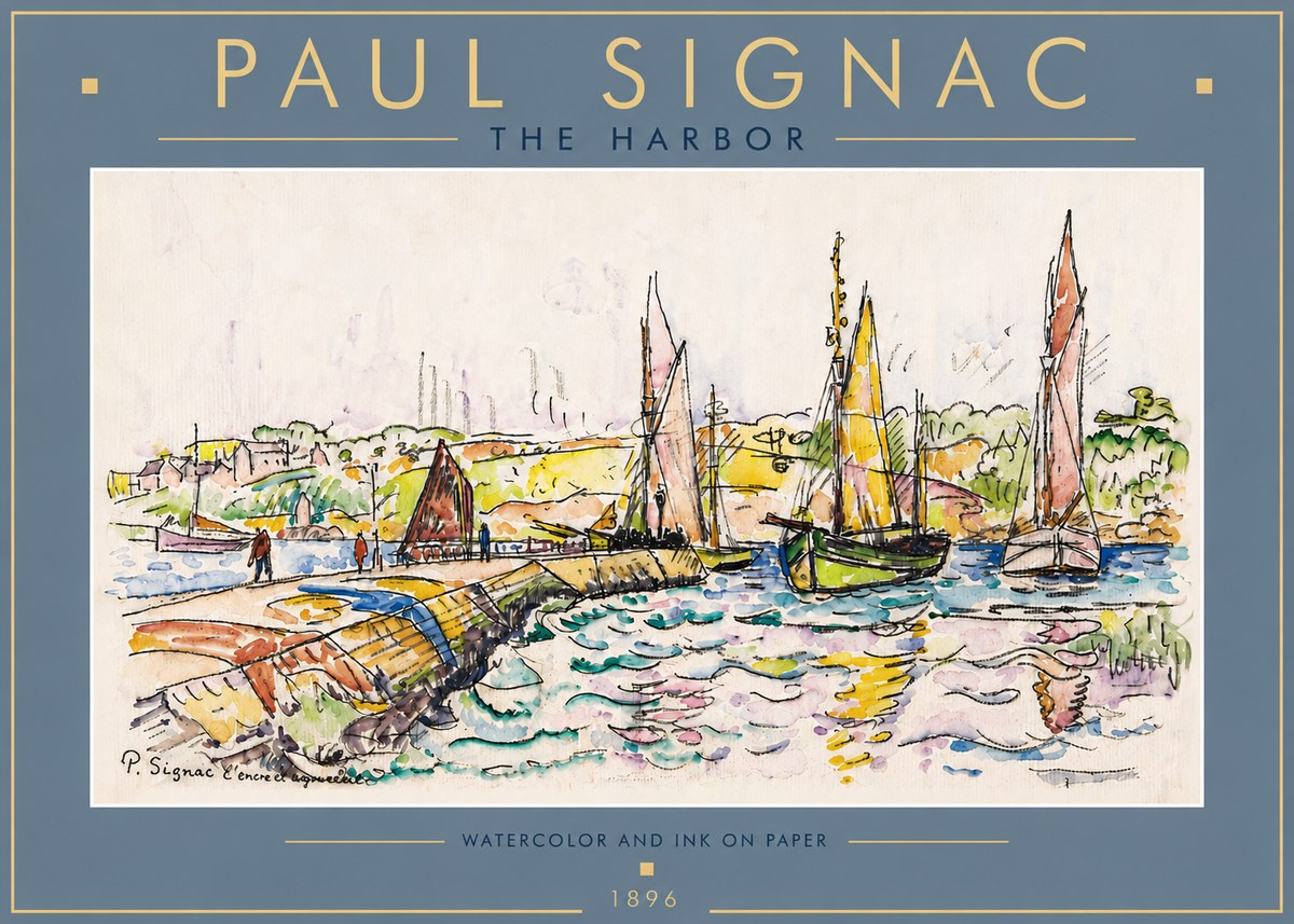 Signac The Harbor I No6 - Affiche