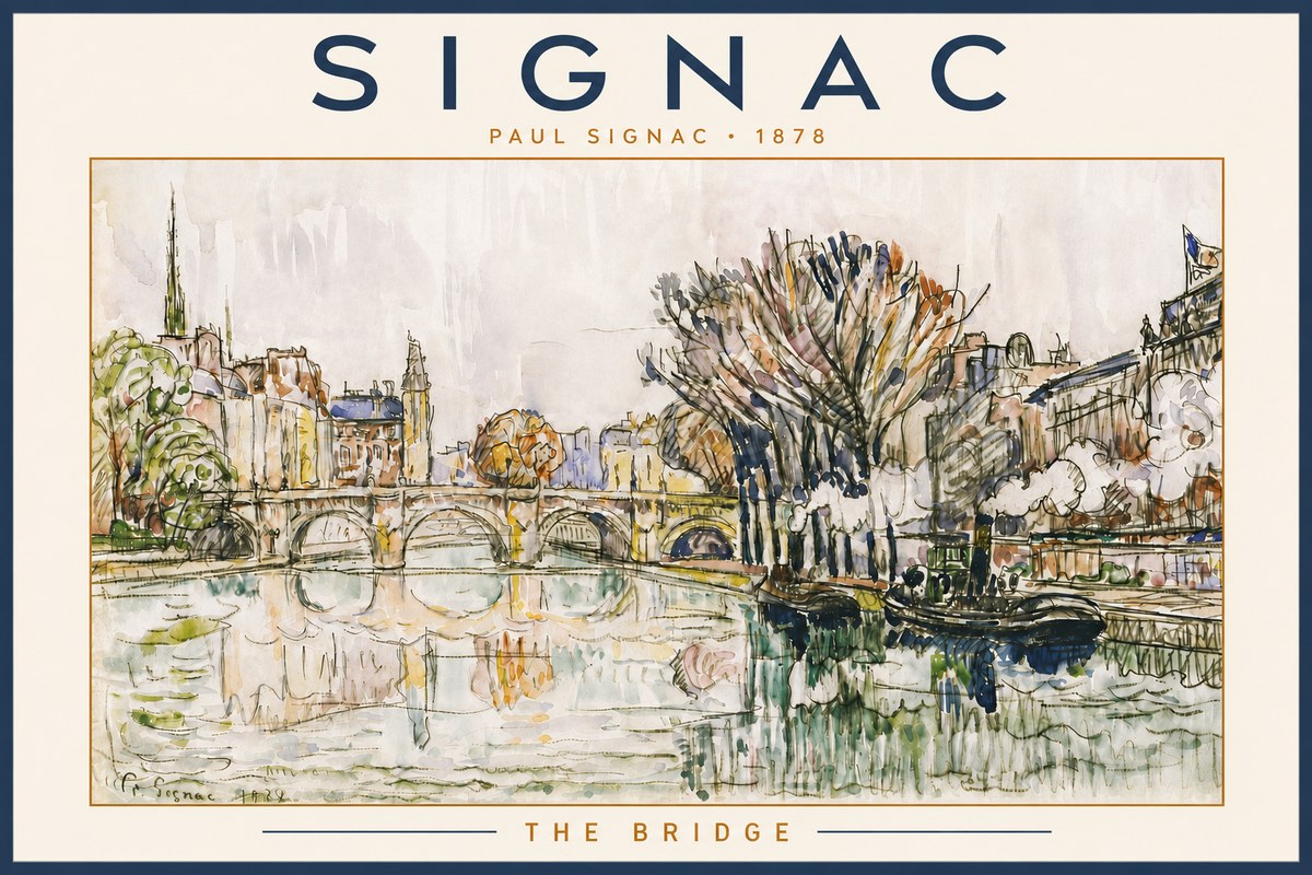 Signac The Bridge I No6 - Affiche