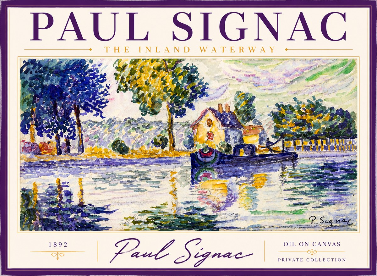 Signac The Inland Waterway No2 - Affiche