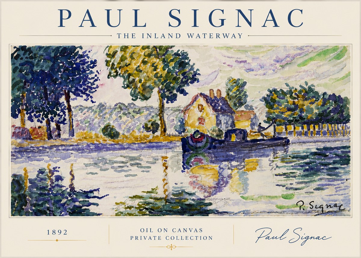 Signac The Inland Waterway No5 - Affiche