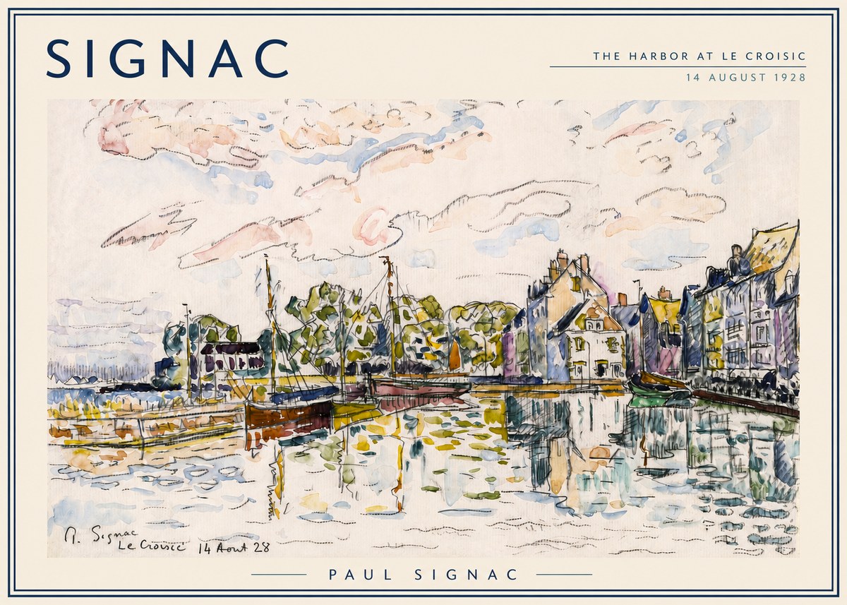 Signac The Harbor at Le Croisic No3 - Affiche