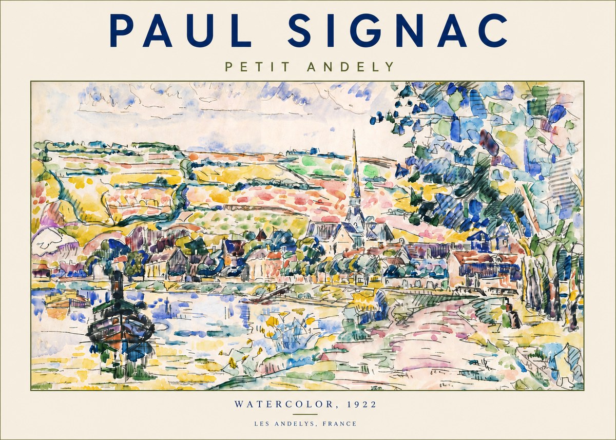 Signac Petit Andely No5 - Affiche