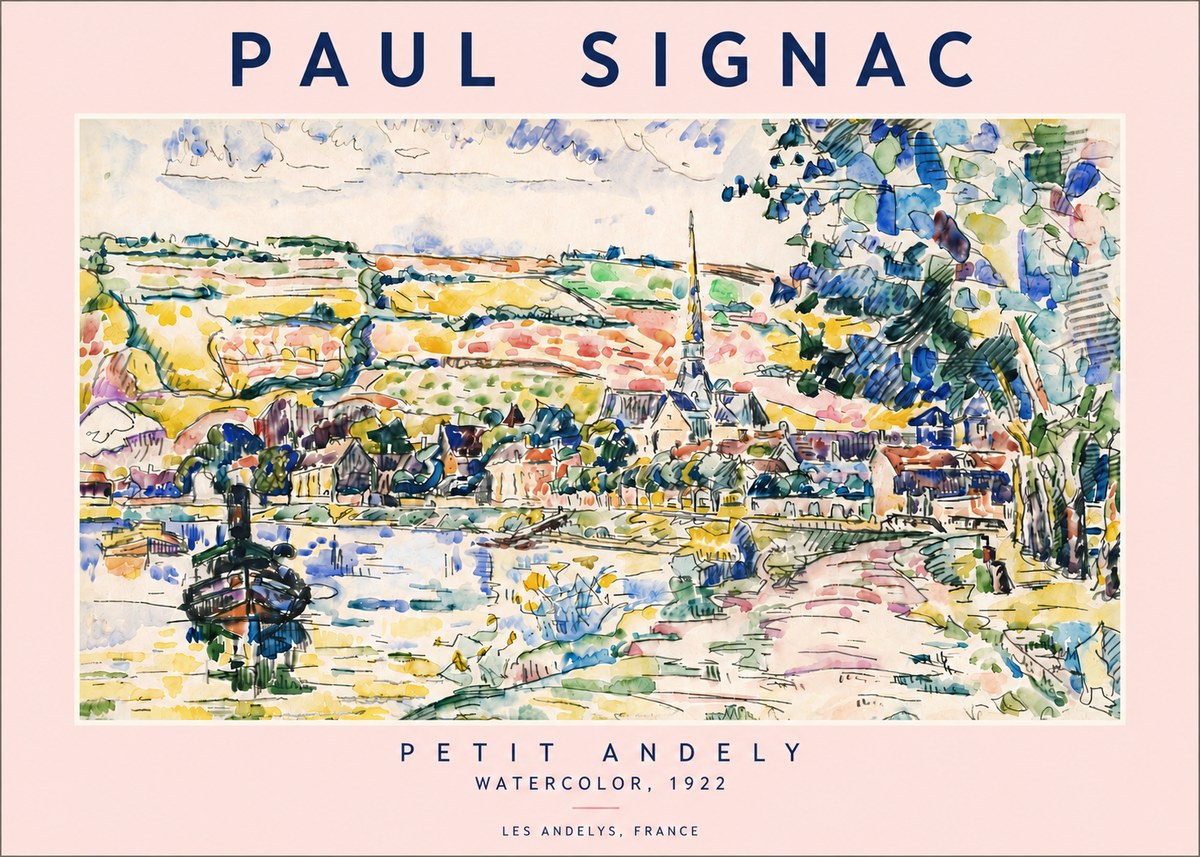 Signac Petit Andely No6 - Affiche