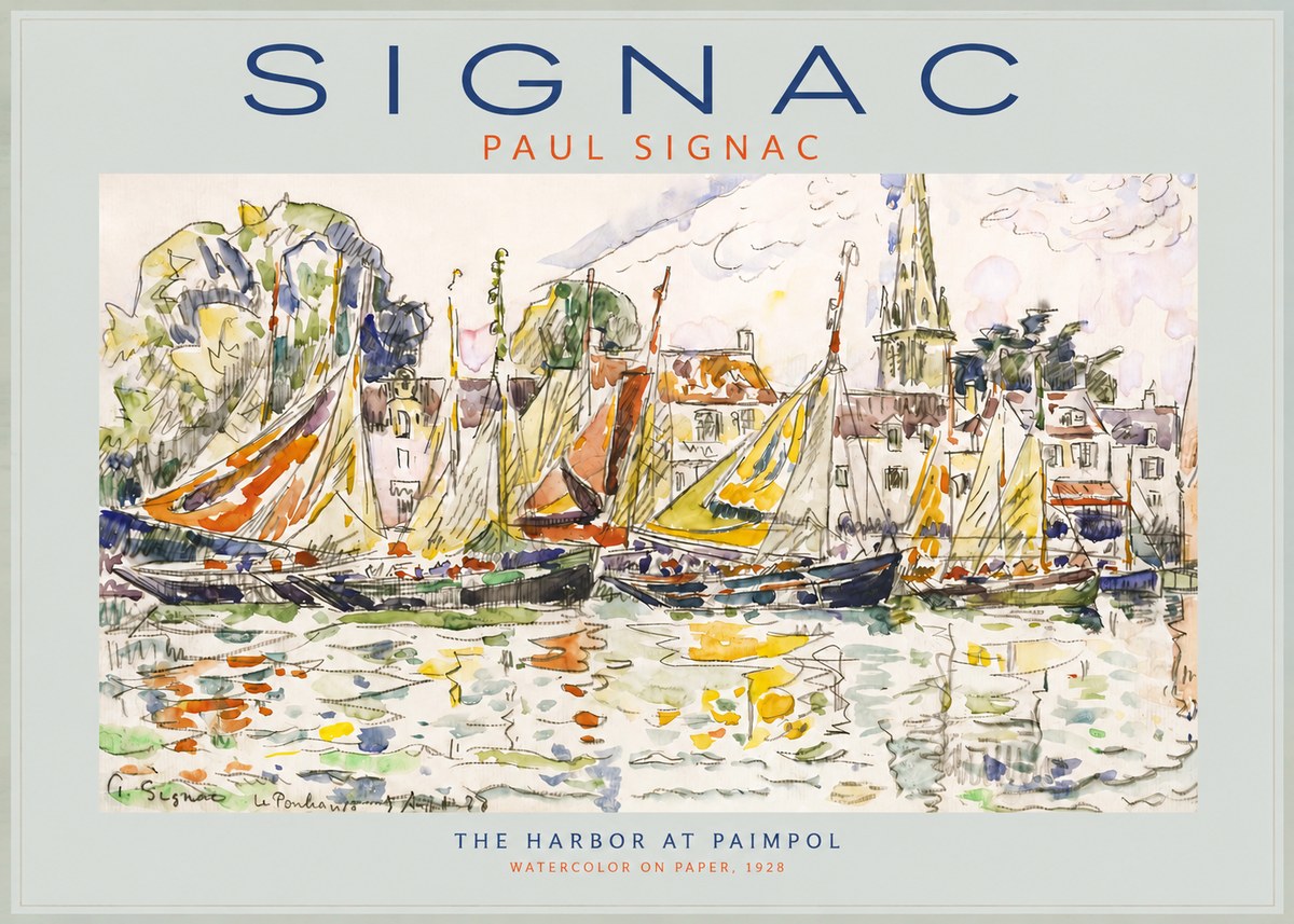 Signac The Harbor at Paimpol No2 - Affiche
