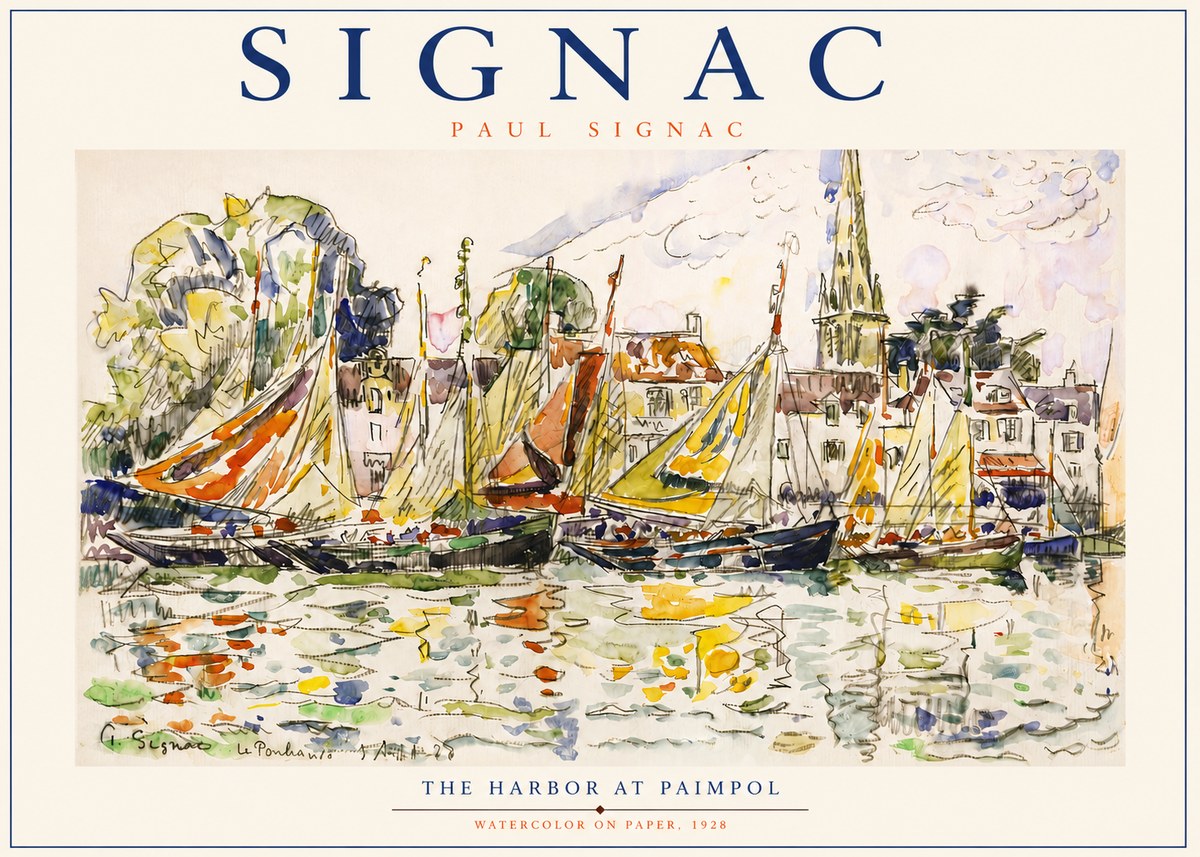 Signac The Harbor at Paimpol No3 - Affiche