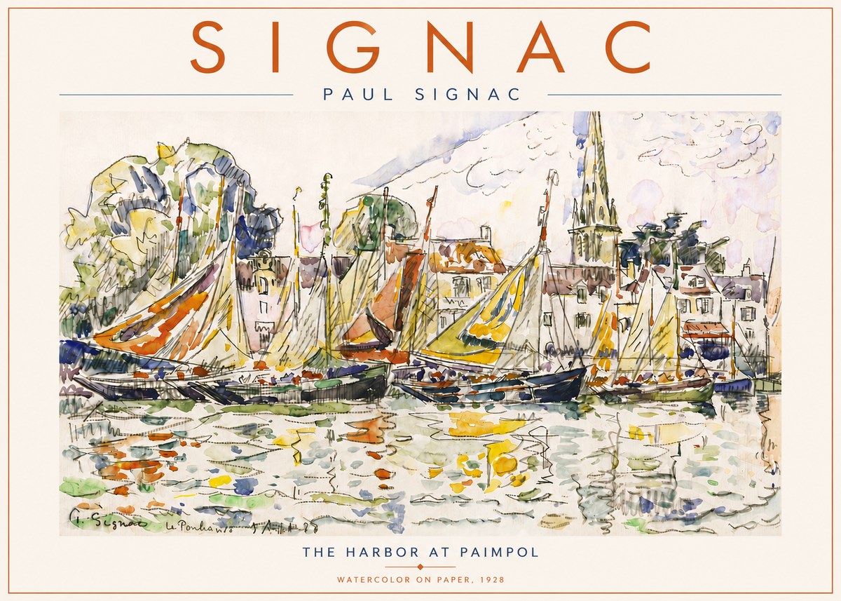Signac The Harbor at Paimpol No6 - Affiche