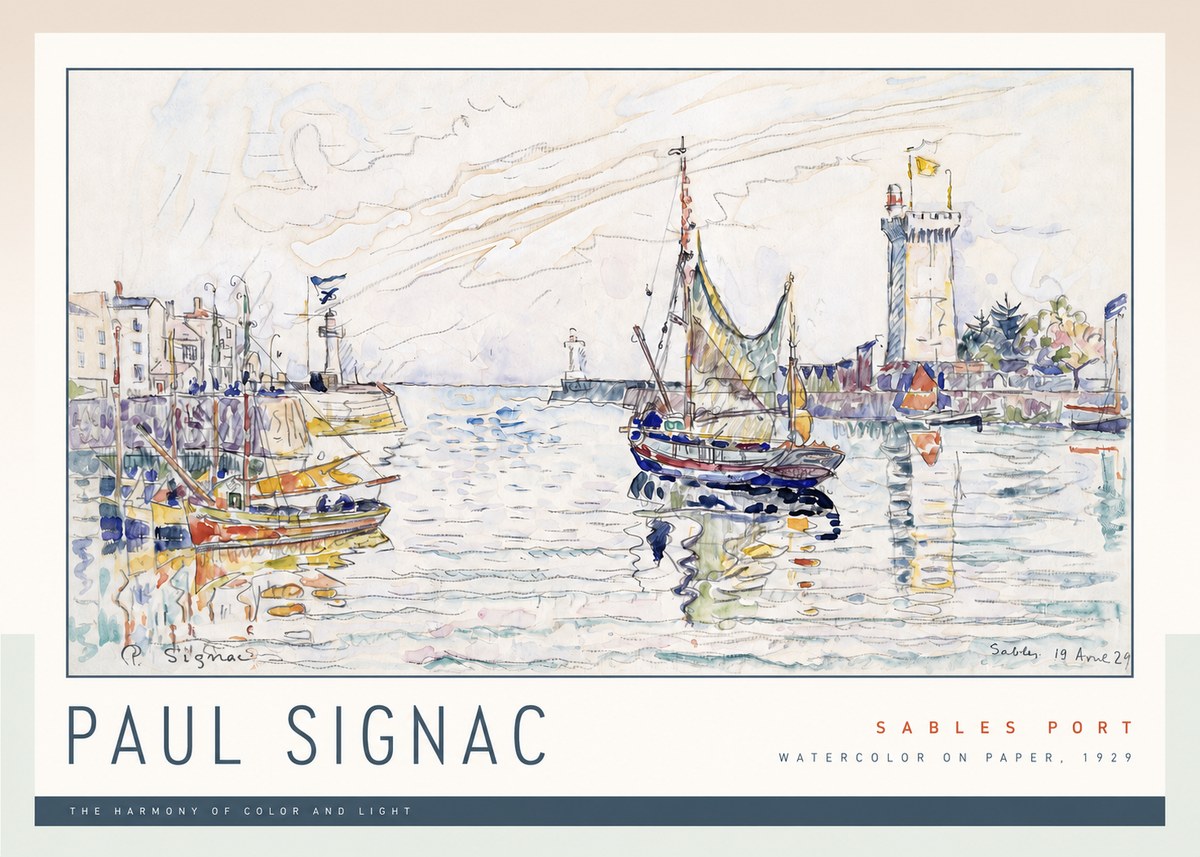 Signac Sables Port No2 - Affiche