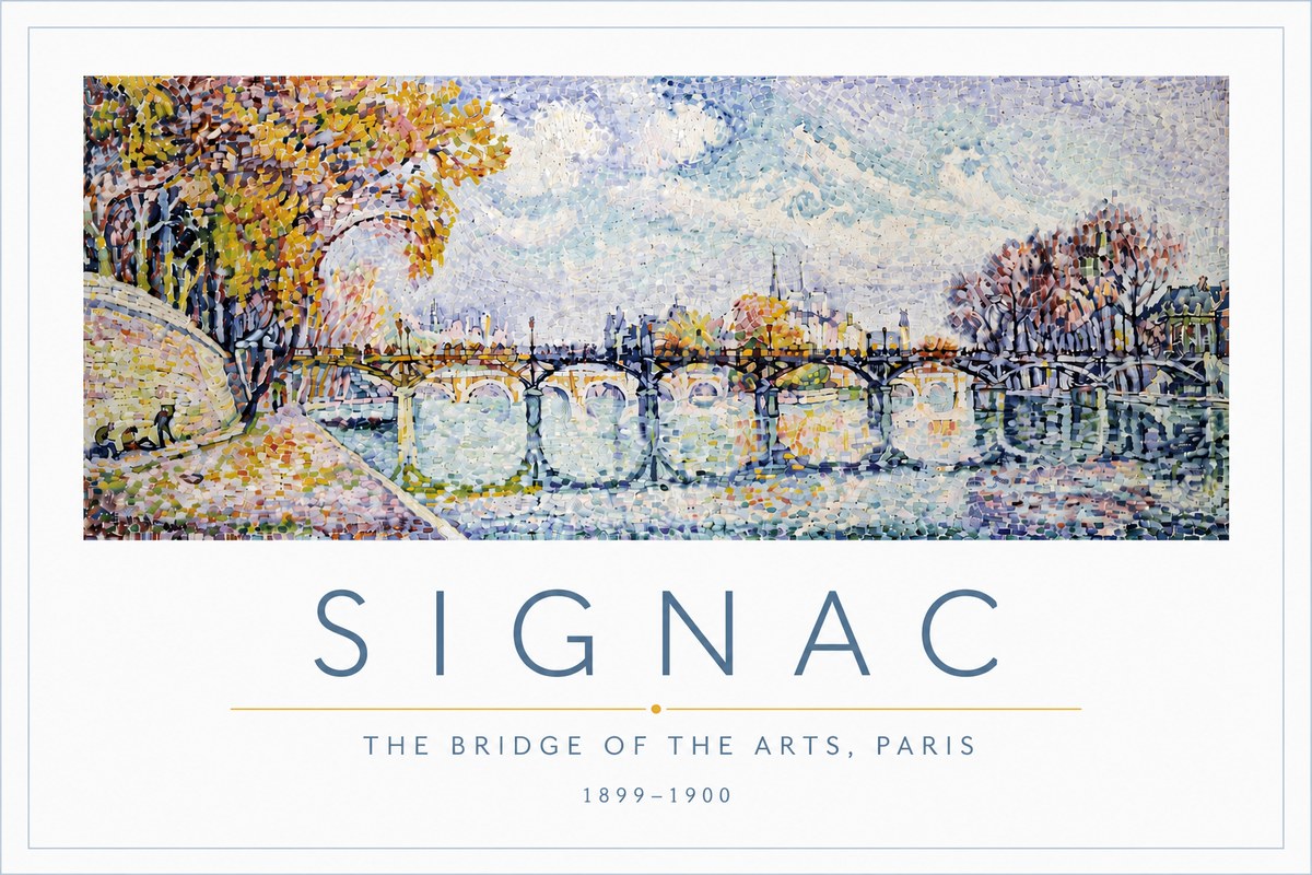 Signac The Bridge of the Arts, Paris No5 - Affiche