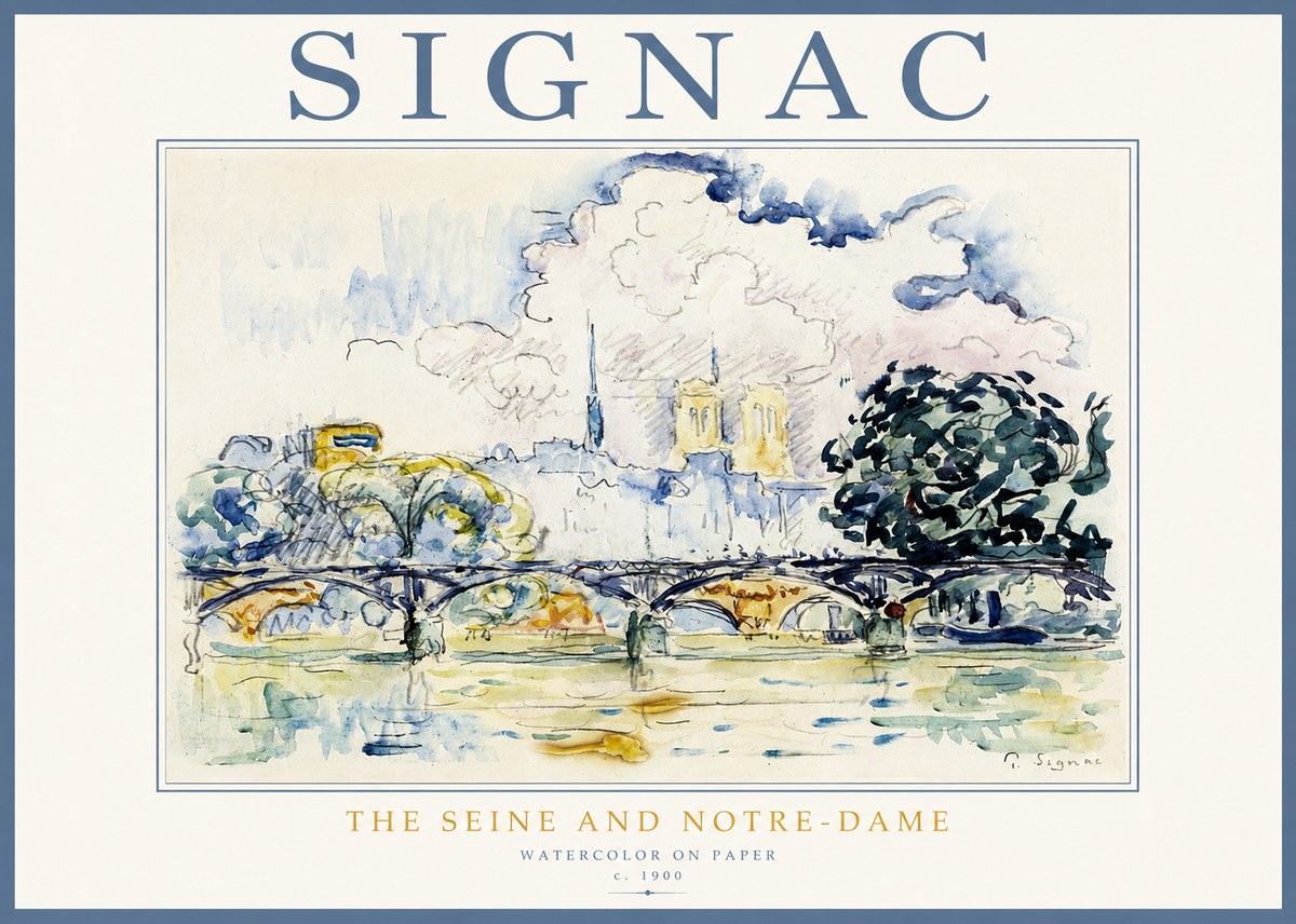 Signac The Seine and Notre-dame No2 - Affiche