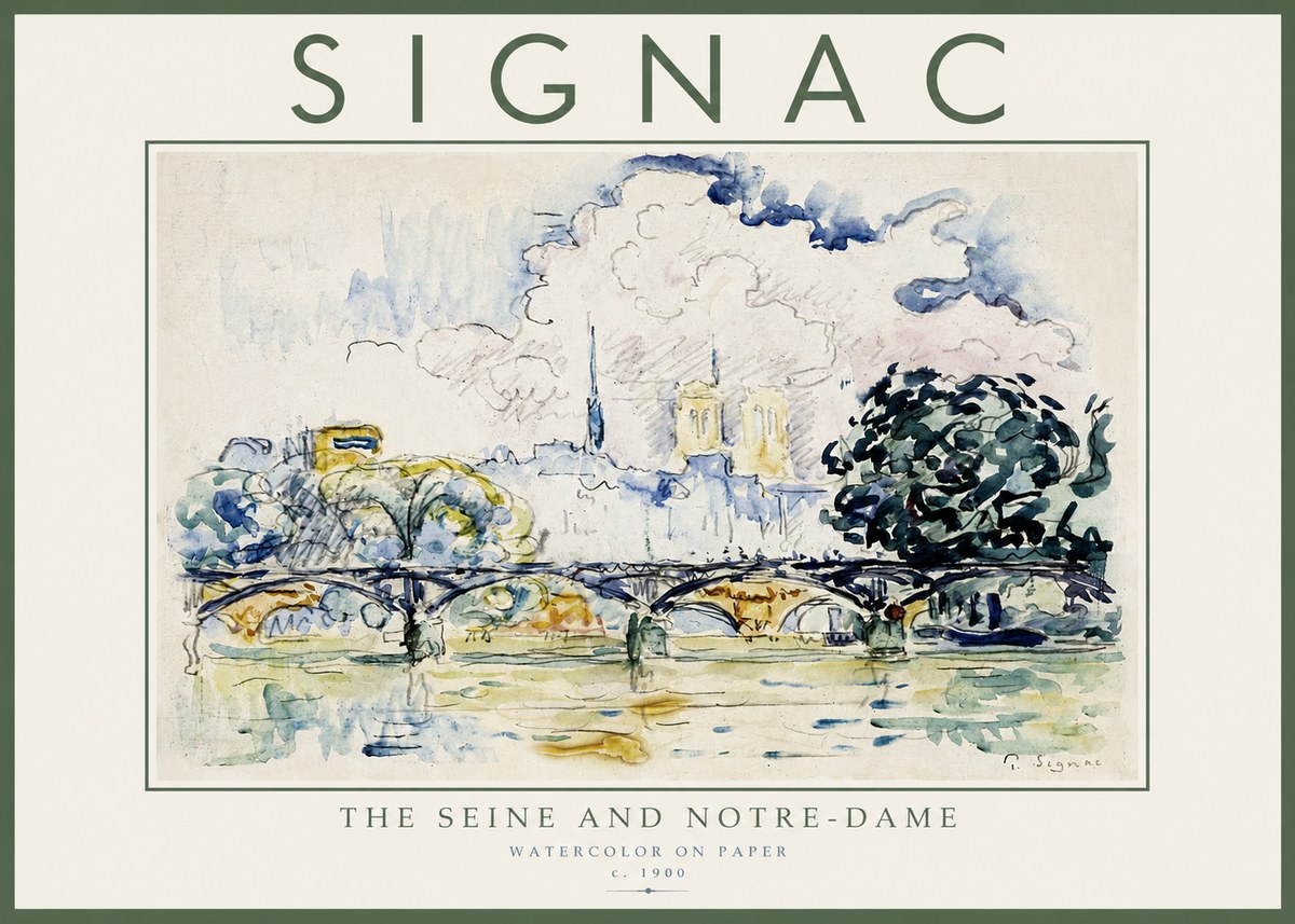 Signac The Seine and Notre-dame No3 - Affiche