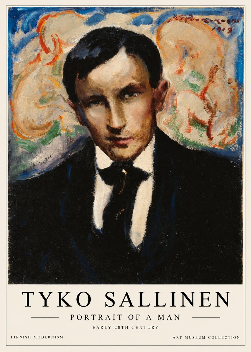 Tyko Sallinen Portrait of a Man II No1 - Affiche
