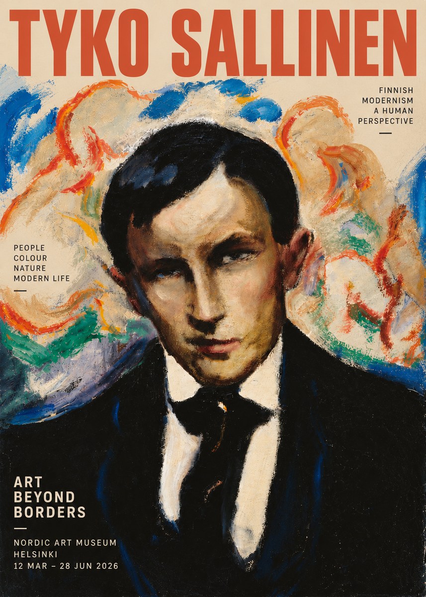 Tyko Sallinen Portrait of a Man II No3 - Affiche