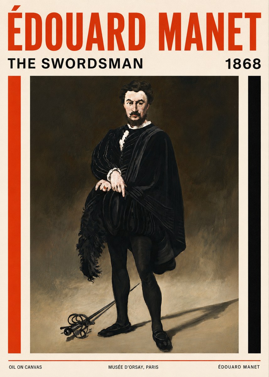 Édouard Manet The Swordsman No4 - Affiche