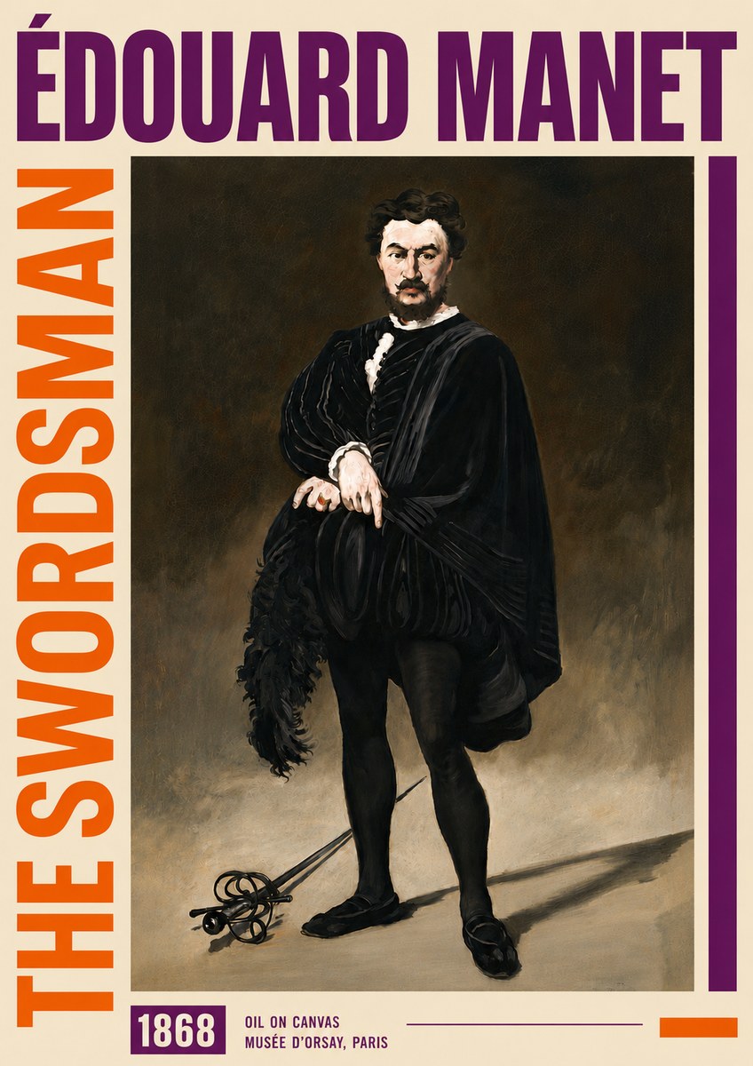 Édouard Manet The Swordsman No6 - Affiche