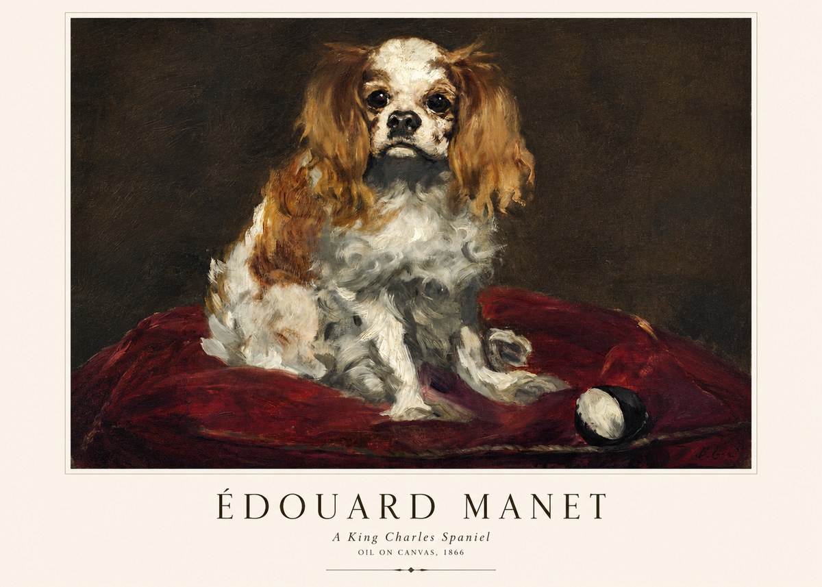 Édouard Manet A King Charles Spaniel No1 - Affiche