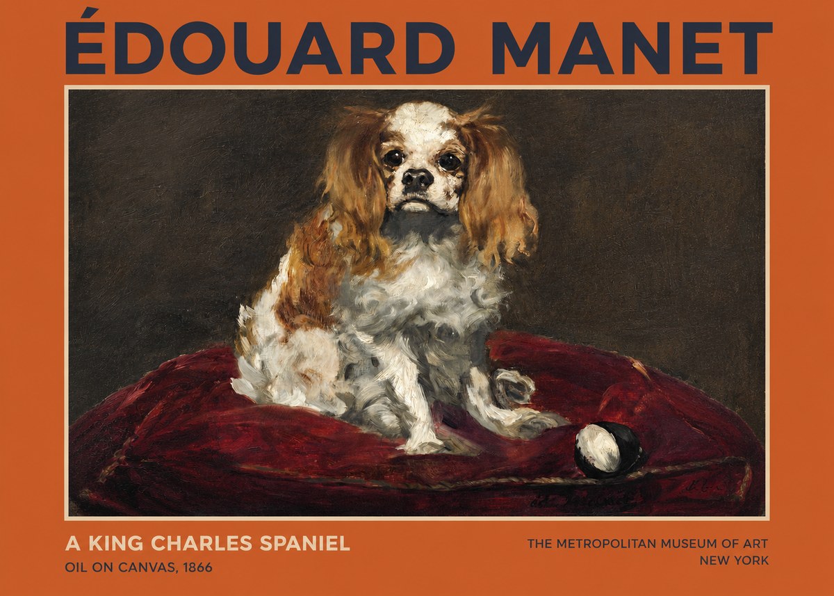 Édouard Manet A King Charles Spaniel No2 - Affiche