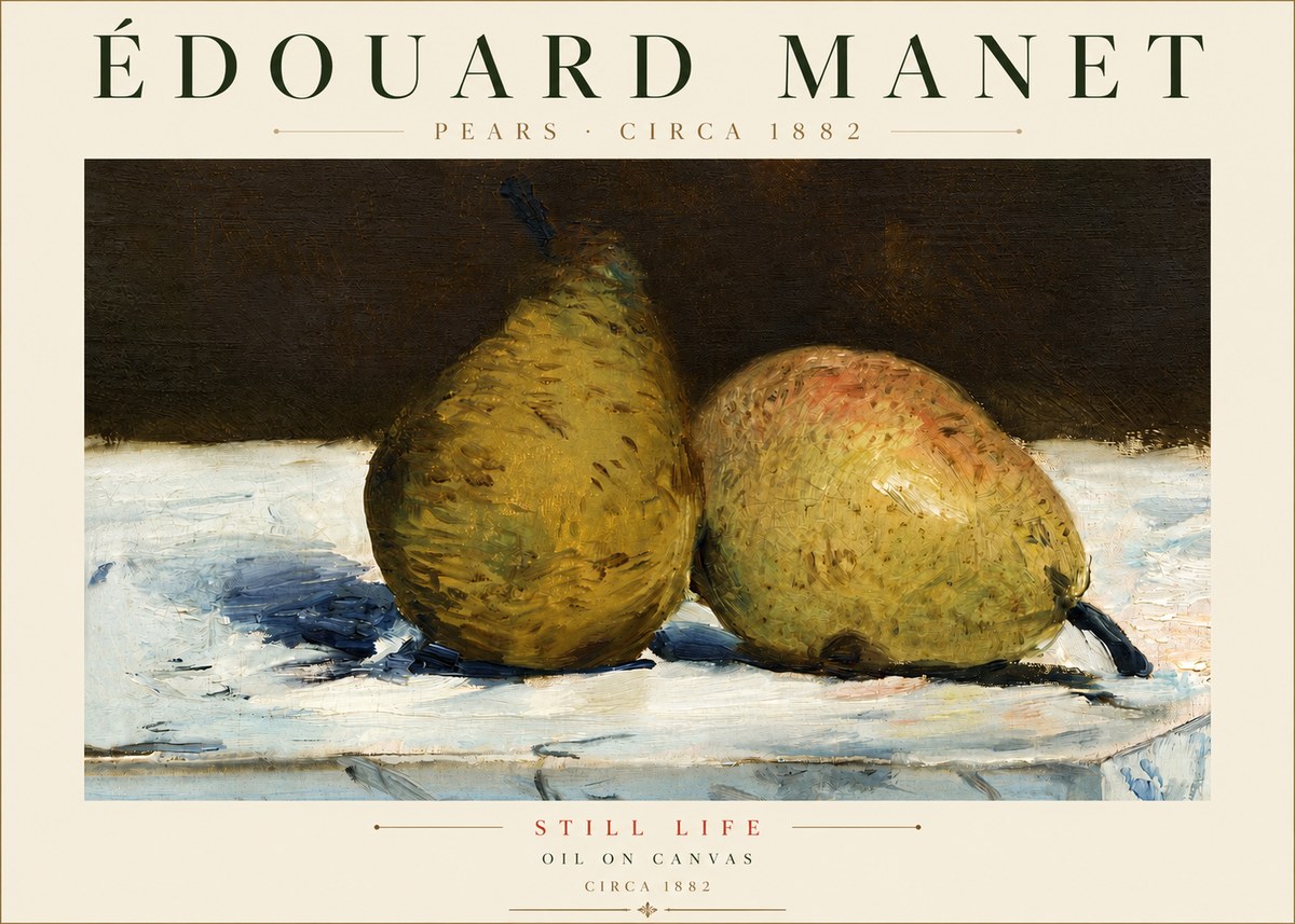 Édouard Manet Pears No4 - Affiche