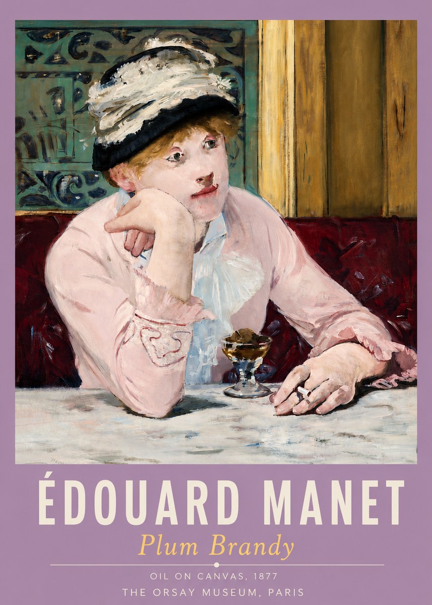 Édouard Manet Plum Brandy No4 - Affiche